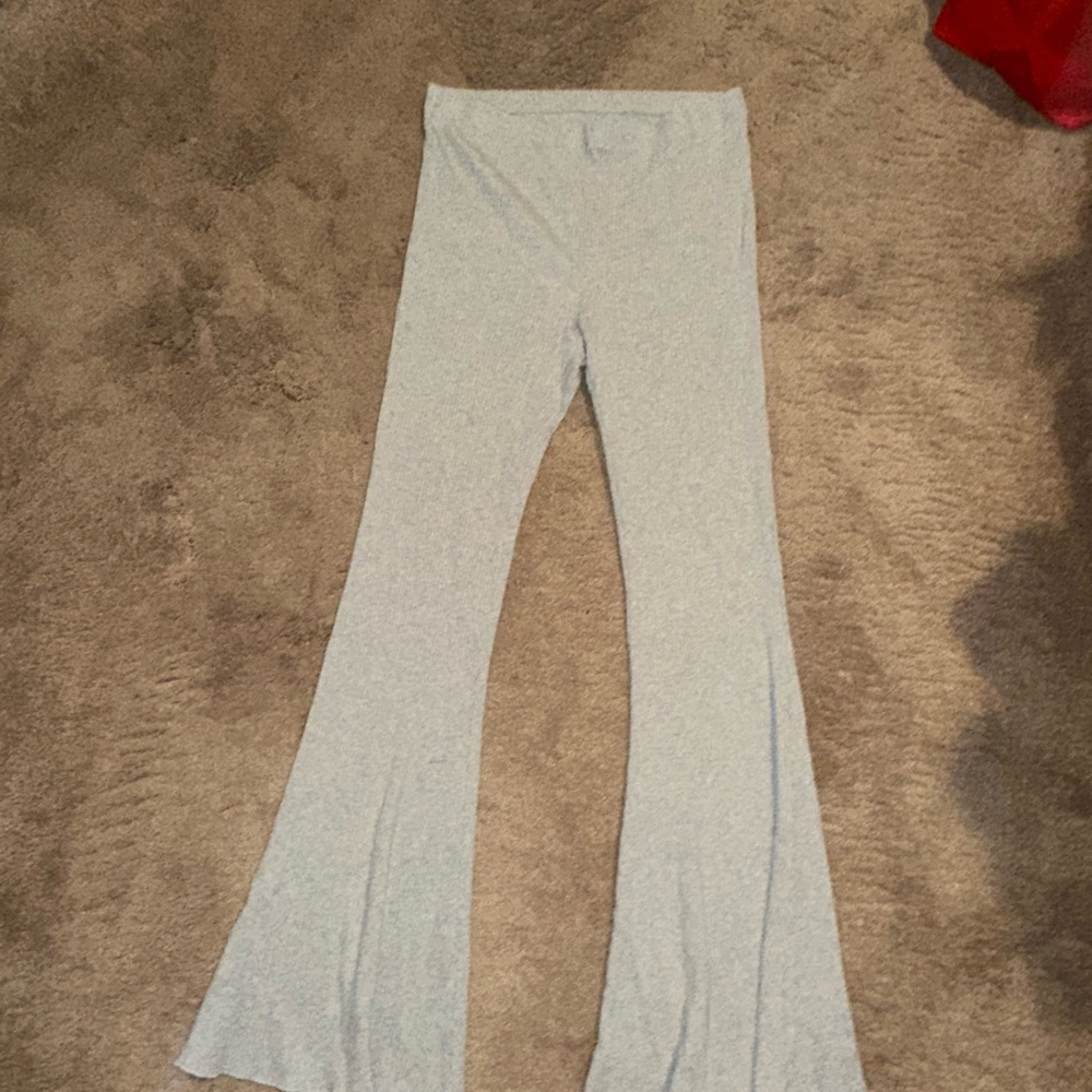Aerie Light Gray Flared Leggings
